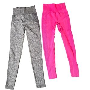 Gymshark  Pink and Gray Leggings Bundle Size Small